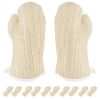 Terry Cloth Oven Mitt 13 Inch. 12 Pack of Beige Kitchen Oven Mitts Heat Resistant. Durable Cotton Oven Gloves up to 500ºF. Machine Washable Mitts with
