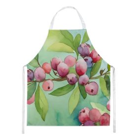 Connecticut Mountain Laurels in Watercolor Apron Cooking Kitchen Server Baking Crafts Gardening for Adult Women Men, Unisex, Large, Multicolor