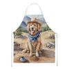 Golden Retriever Cowboy Welcome Apron Cooking Kitchen Server Baking Crafts Gardening for Adult Women Men, Unisex, Large, Multicolor