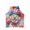 Labrador Retriever Patriotic American Apron Cooking Kitchen Server Baking Crafts Gardening for Adult Women Men, Unisex, Large, Multicolor