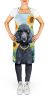 Black Poodle in Sunflowers Apron Cooking Kitchen Server Baking Crafts Gardening for Adult Women Men, Unisex, Large, Multicolor
