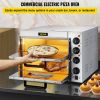 VEVOR Commercial Pizza Oven Countertop, 14" Double Deck Layer, 110V 1950W Stainless Steel Electric Pizza Oven with Stone and Shelf