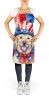 Labrador Retriever Patriotic American Apron Cooking Kitchen Server Baking Crafts Gardening for Adult Women Men, Unisex, Large, Multicolor