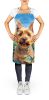 Norwich Terrier in Sunflowers Apron Cooking Kitchen Server Baking Crafts Gardening for Adult Women Men, Unisex, Large, Multicolor