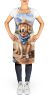 Golden Retriever Cowboy Welcome Apron Cooking Kitchen Server Baking Crafts Gardening for Adult Women Men, Unisex, Large, Multicolor