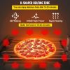 VEVOR Commercial Pizza Oven Countertop, 14" Double Deck Layer, 110V 1950W Stainless Steel Electric Pizza Oven with Stone and Shelf