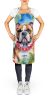 English Bulldog Luau Apron Cooking Kitchen Server Baking Crafts Gardening for Adult Women Men, Unisex, Large, Multicolor