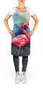 Flamingo Apron Cooking Kitchen Server Baking Crafts Gardening for Adult Women Men, Unisex, Large, Multicolor