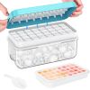 1pc Ice Cube Tray Mold With Lid And Bin; 32-cell Ice Cubes Mold; Ice Tray For Freezer; Ice Freezer Container; Spill-Resistant Removable Lid & Ice Scoo