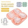 1pc Penguin Model Ice Maker Mold Whiskey Frozen Penguin Ice Cubes Spherical Ice Grid Ice Mold Food Grade Ice Storage Box